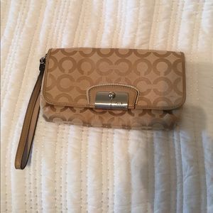 Tan Coach clutch